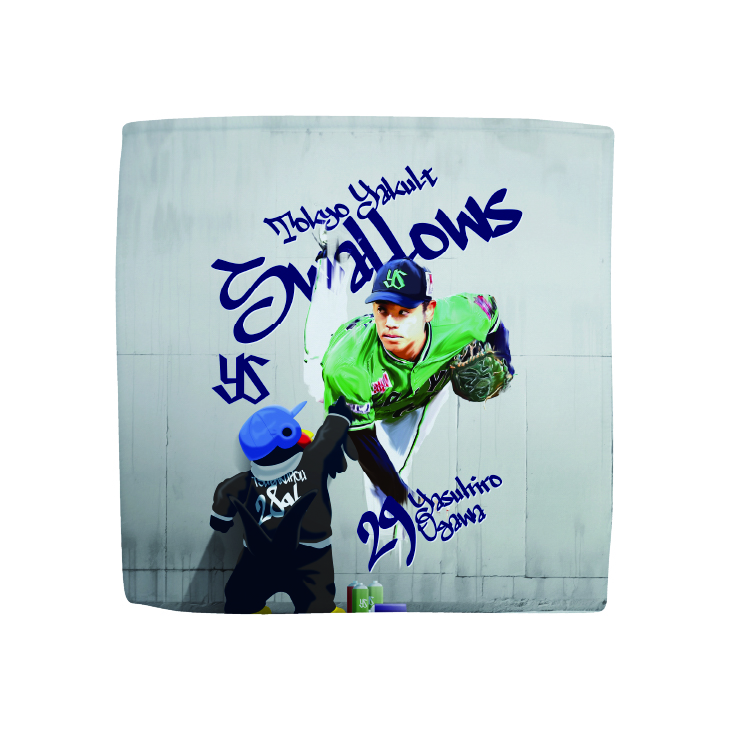 スプレーアート選手ビジュアルハイブリッドハンドタオル | 東京