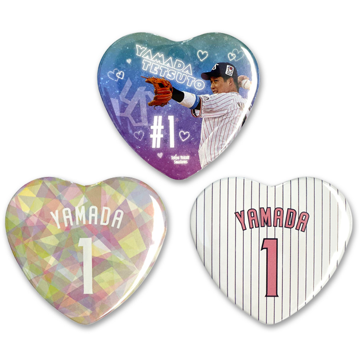 【2024BF】【2022ladiesday】ハート型缶バッジ（3個セット）