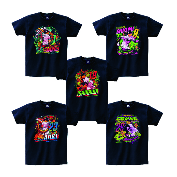 【2024BF】【SWALLOWS SUMMER GOODS】アメコミ風選手Tシャツ