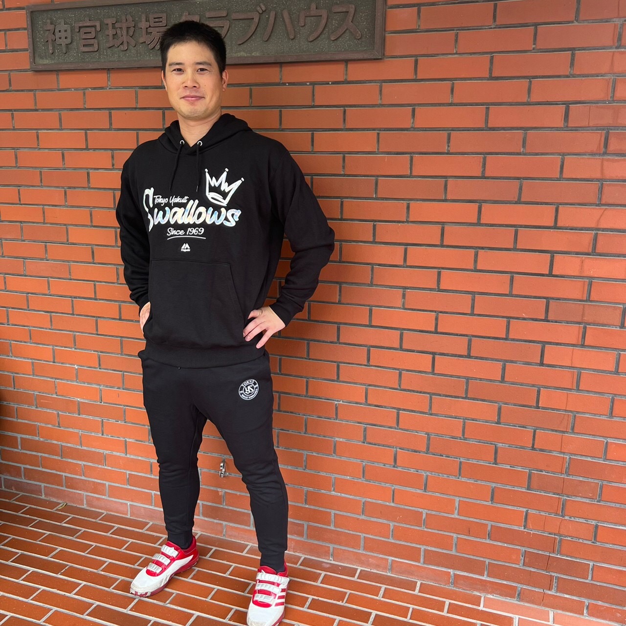 【2024BF】SWALLOWSサークルロゴスウェットパンツ（ブラック）