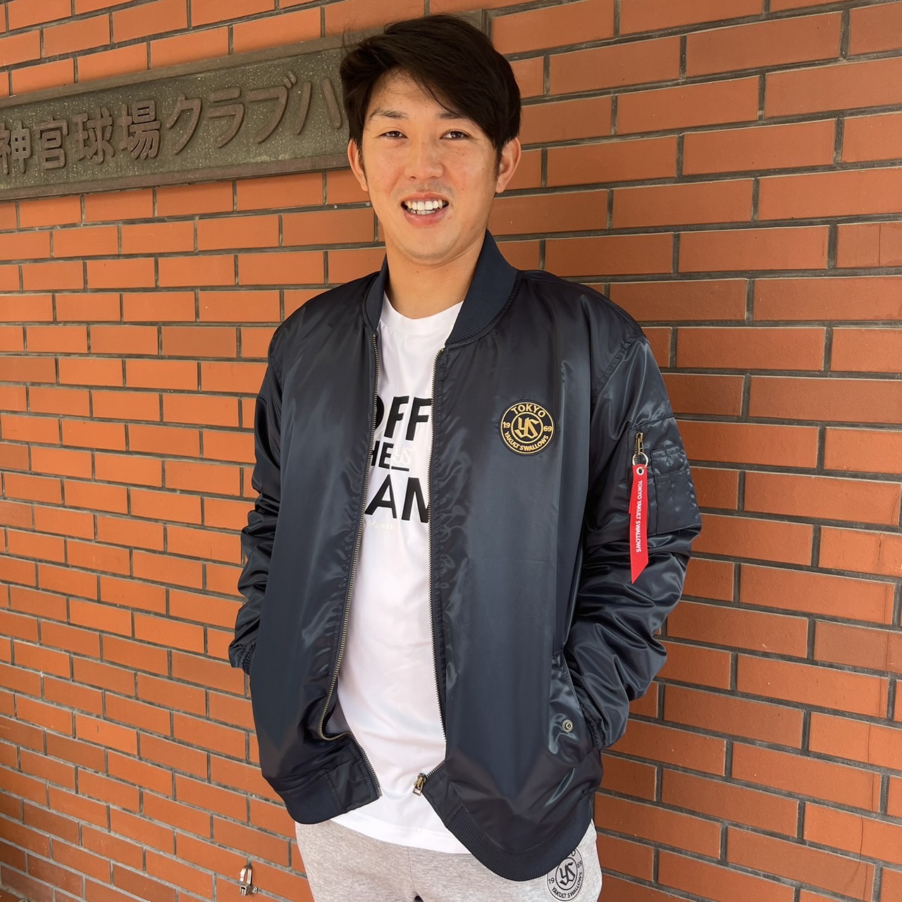 【2024BF】SWALLOWSサークルロゴMA-1（ネイビー）