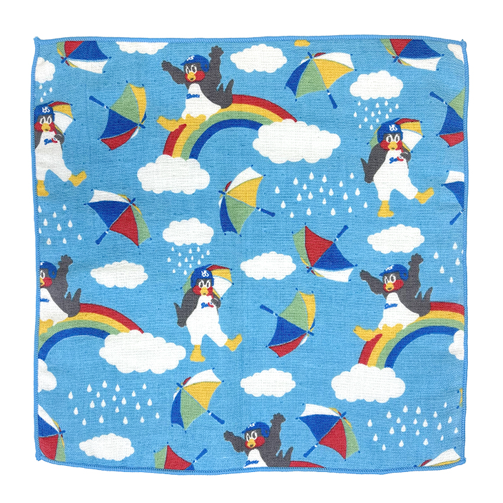 【2023年新商品】ガーゼパイルハンカチ（傘とつば九郎）