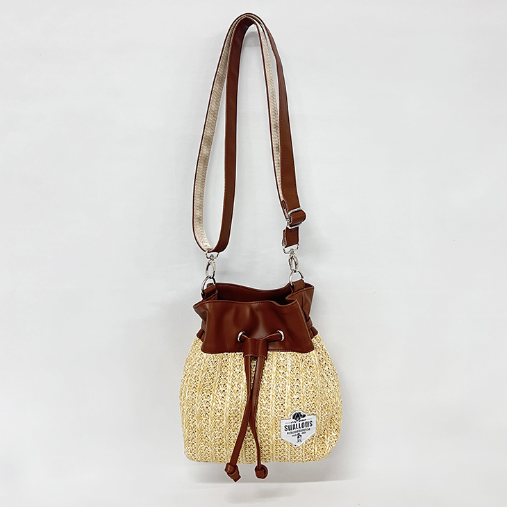 【2024BF】【2023 Summer Goods】雑材コンビ巾着ショルダーバッグ