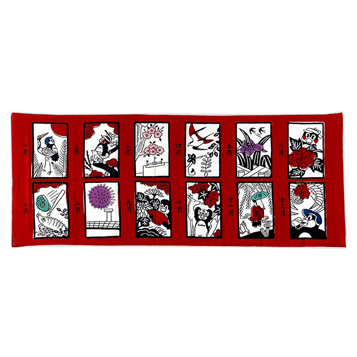 【2026年開幕新商品】かまわぬコラボてぬぐい　スワローズ花札