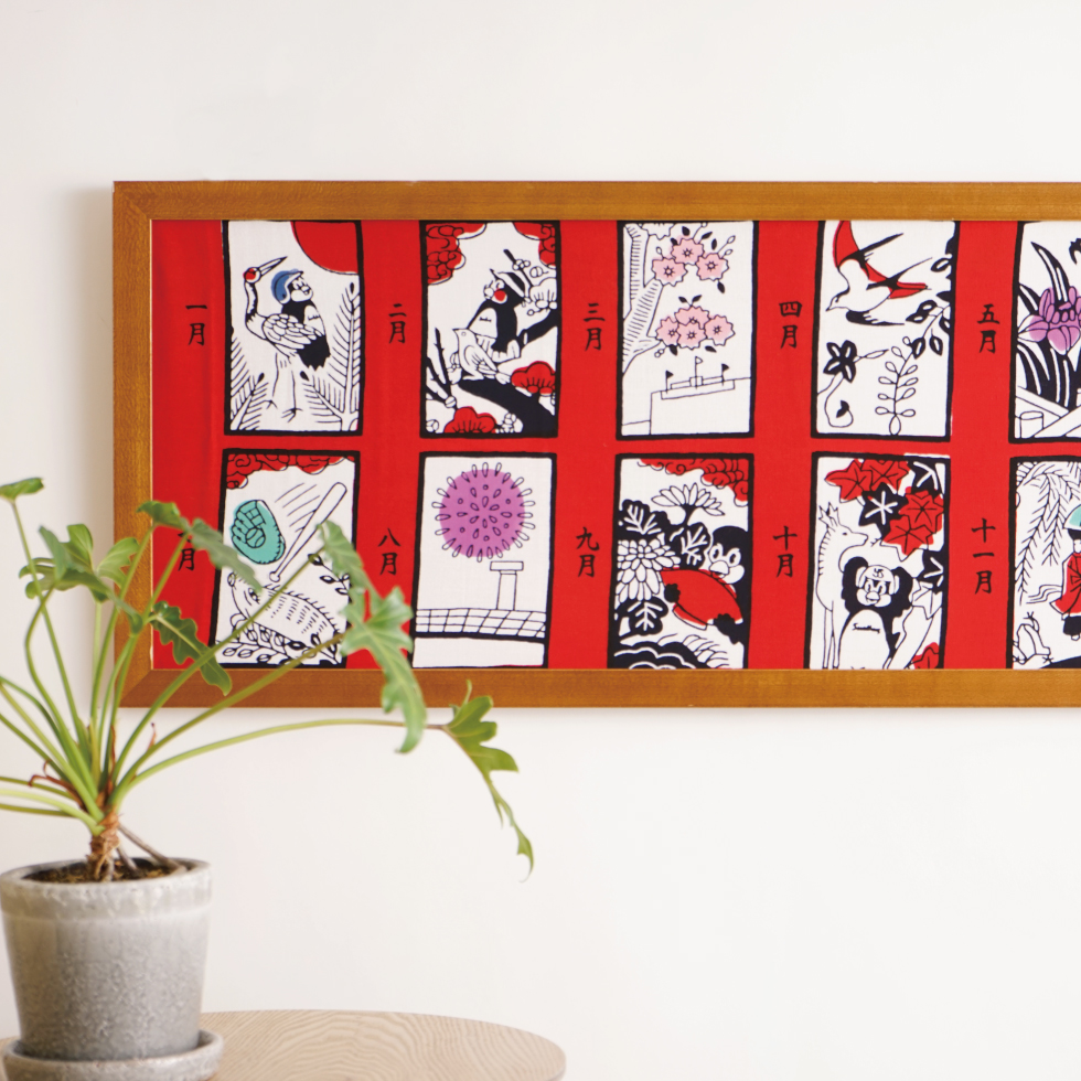 【2026年開幕新商品】かまわぬコラボてぬぐい　スワローズ花札