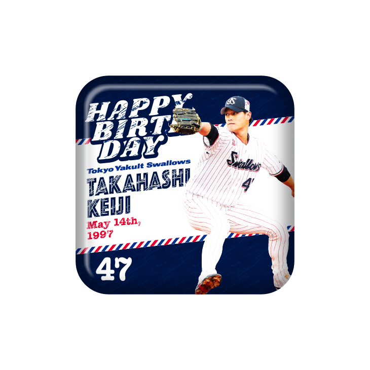 5月選手バースデースクエア缶バッジ（高橋）
