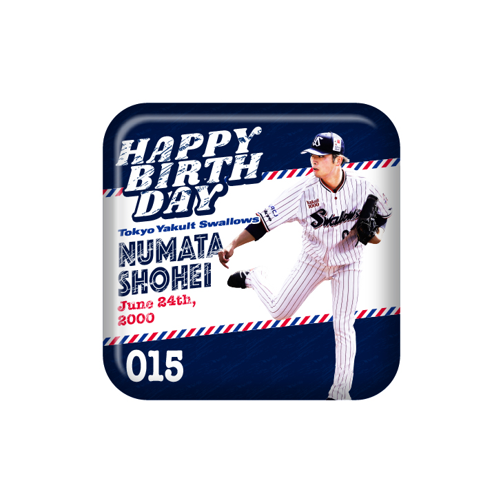 6月選手バースデースクエア缶バッジ（沼田）