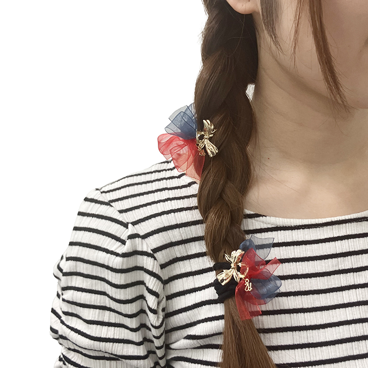 【2024 SUMMER SWALLOWS】リボンミニバンスクリップ