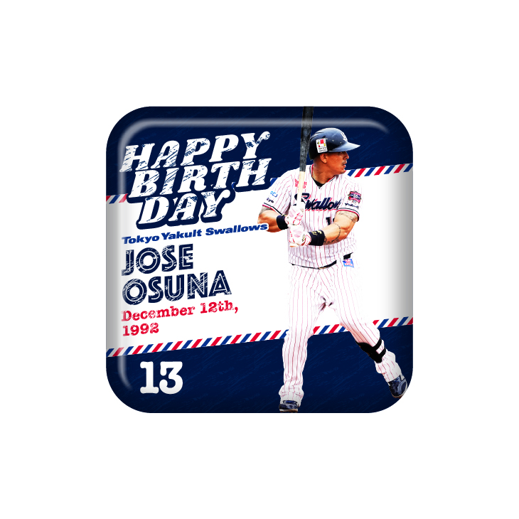 12月選手バースデースクエア缶バッジ（オスナ）