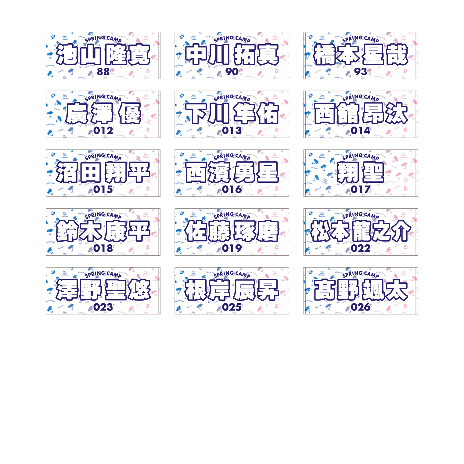 【2025年BF】SPRING CAMPフェイスタオル