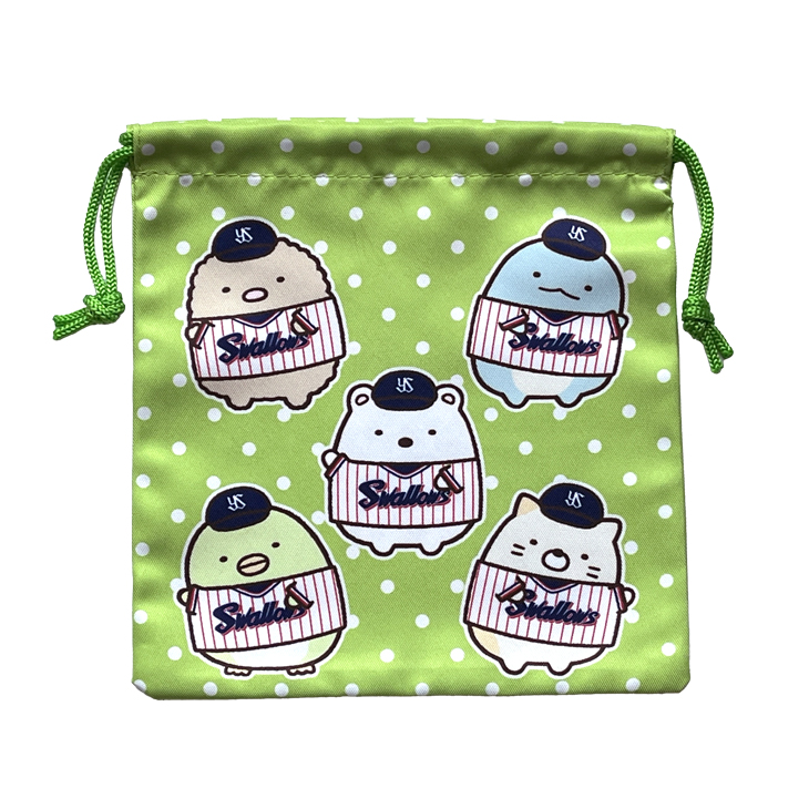 ヤクルトスワローズ×すみっコぐらし　巾着５