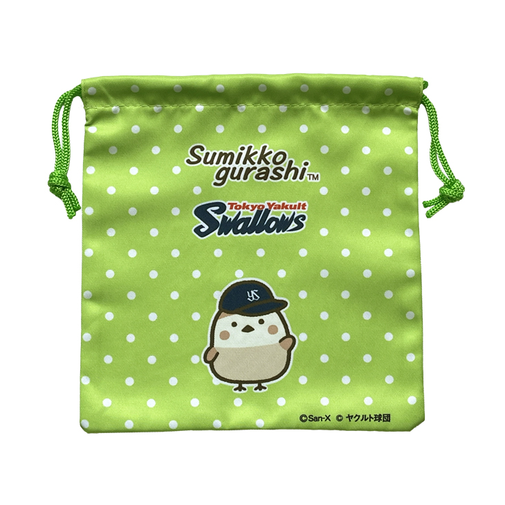 ヤクルトスワローズ×すみっコぐらし　巾着５
