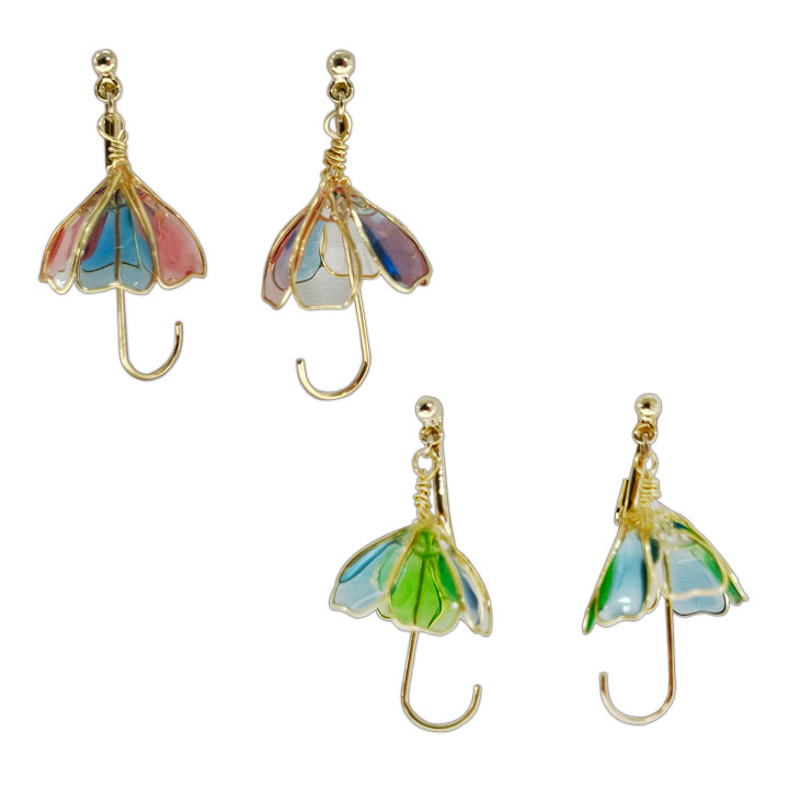 【2025年BF】立体スモール傘イヤリング