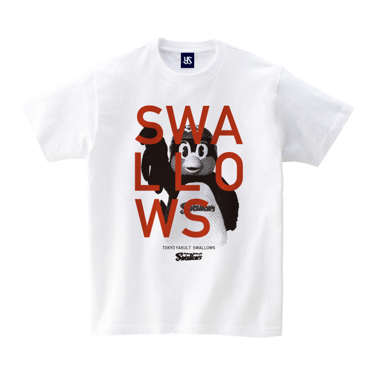 【2025年2月新商品】モノクロつば九郎Tシャツ（ホワイト）