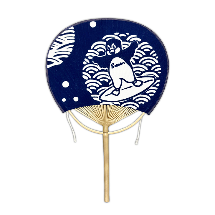 【2025年BF】【スワサマ新商品】かまわぬコラボ豆団扇　つば九郎の波の丸