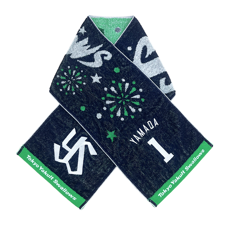 【2025年燕プロ】花火柄ジャガードマフラータオル