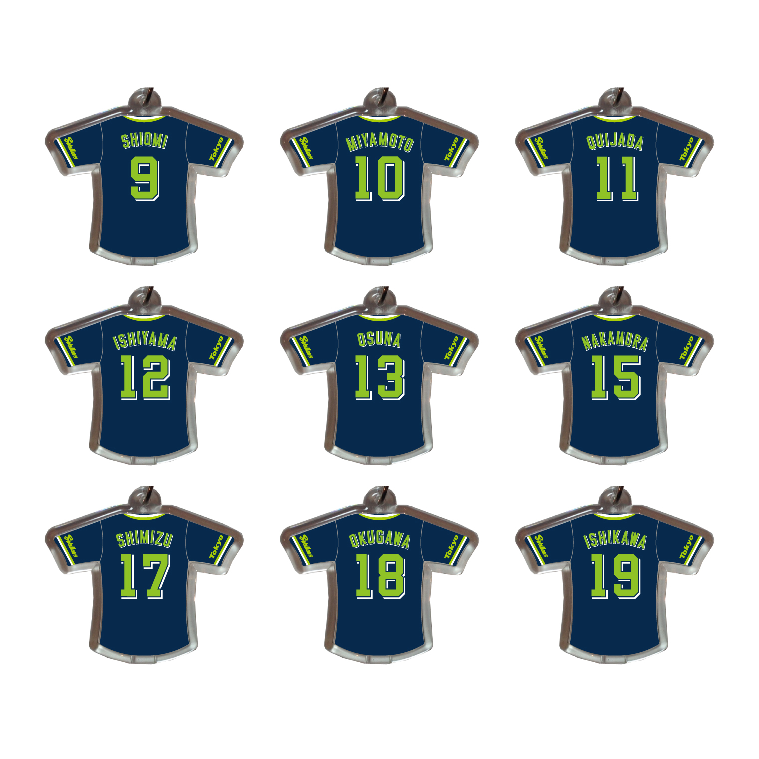 【2026年毎月受注】ユニホーム型キーホルダー（ビジター）