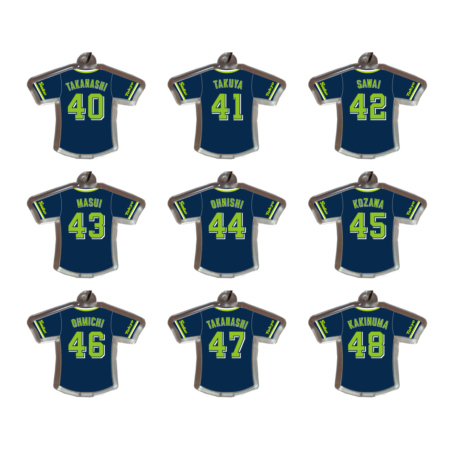 【2026年毎月受注】ユニホーム型キーホルダー（ビジター）