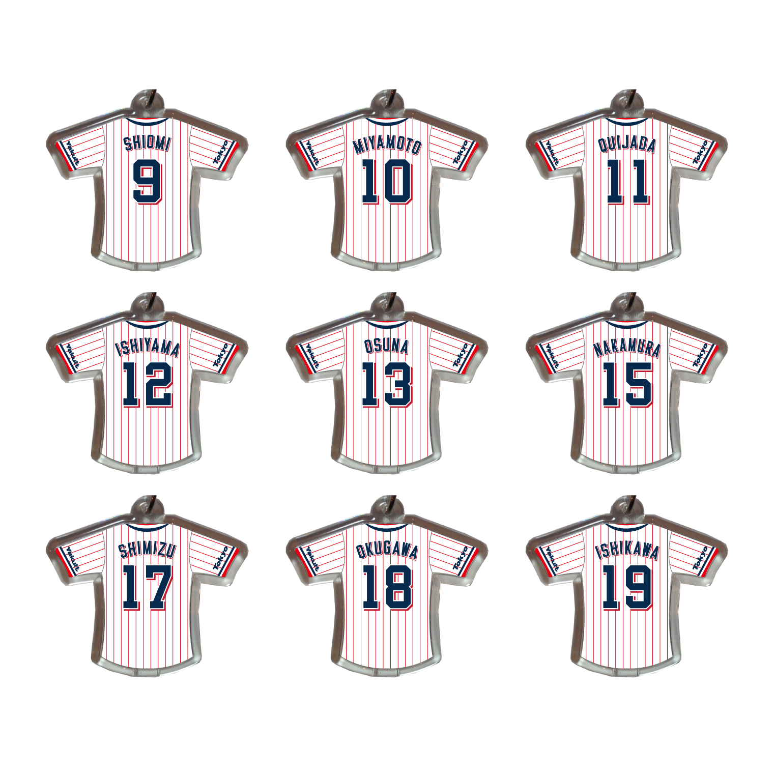 【2026年毎月受注】ユニホーム型キーホルダー（ホーム）