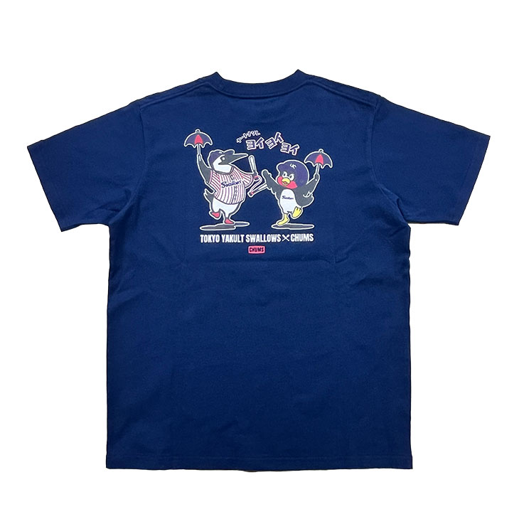 【2026年新商品】SWALLOWS×CHUMS コラボTシャツ（ネイビー）