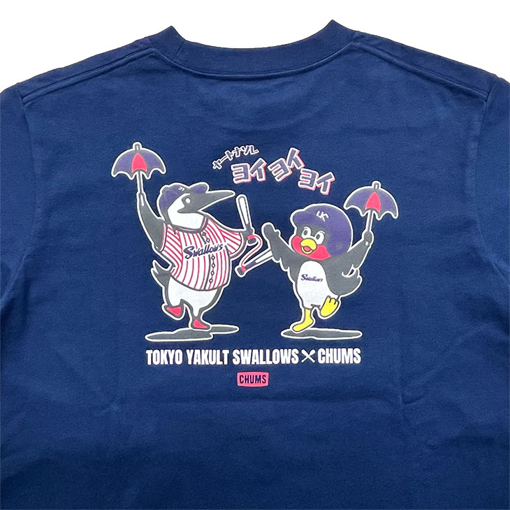 【2026年新商品】SWALLOWS×CHUMS コラボTシャツ（ネイビー）