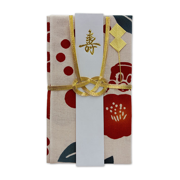 【2026年開幕新商品】かまわぬコラボ祝儀袋　つばみと椿南天