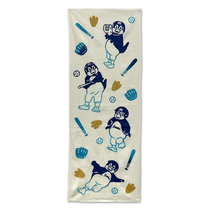 【2026年新商品】かまわぬコラボてぬぐい　走攻守つば九郎