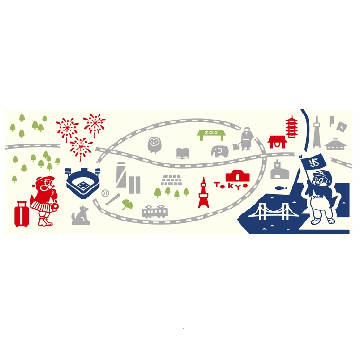【2026年新商品】かまわぬコラボてぬぐい　東京マップ