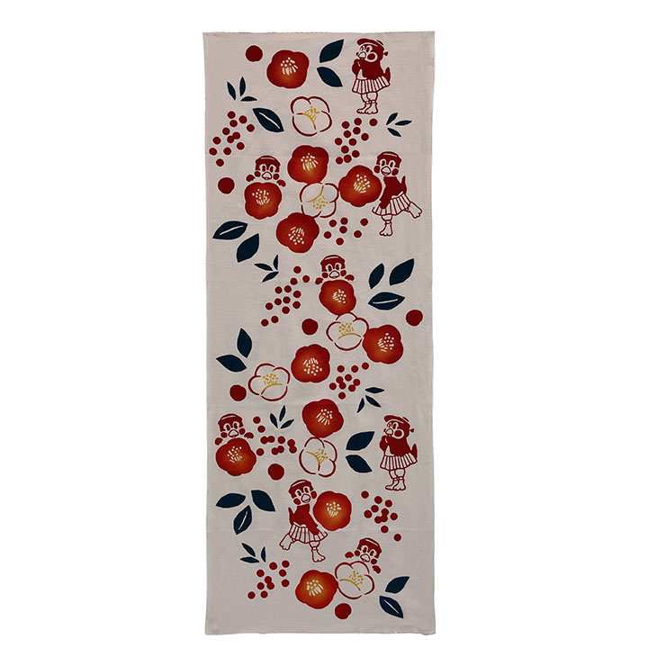 【2026年新商品】かまわぬコラボてぬぐい　つばみと椿南天