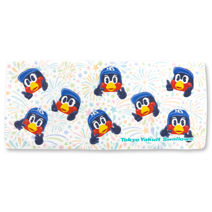 【2026年新商品】YS フェイスタオル（つば九郎・つばみ 花火と流れ星）