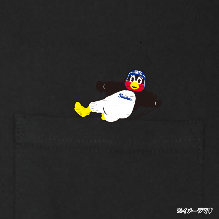 【2026年新商品】ポケット付き刺繍Ｔシャツ（スライディング/ブラック）