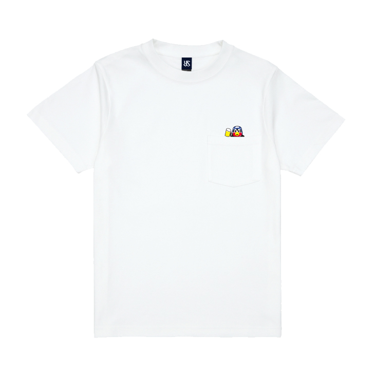 【2026年新商品】ポケット付き刺繍Ｔシャツ（かんぱい！/ホワイト）