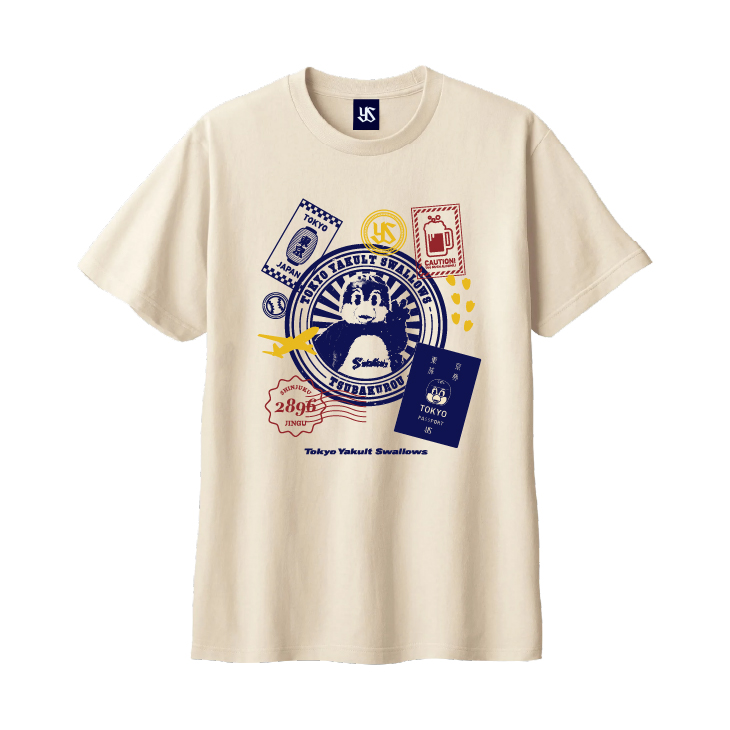 【2026年新商品】トラベルつば九郎Tシャツ（ライトベージュ）