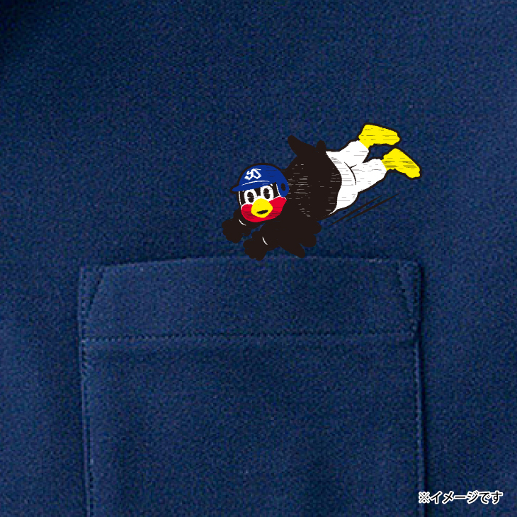 【2026年新商品】ポケット付き刺繍ポロシャツ（ヘッドスライディング/ネイビー）