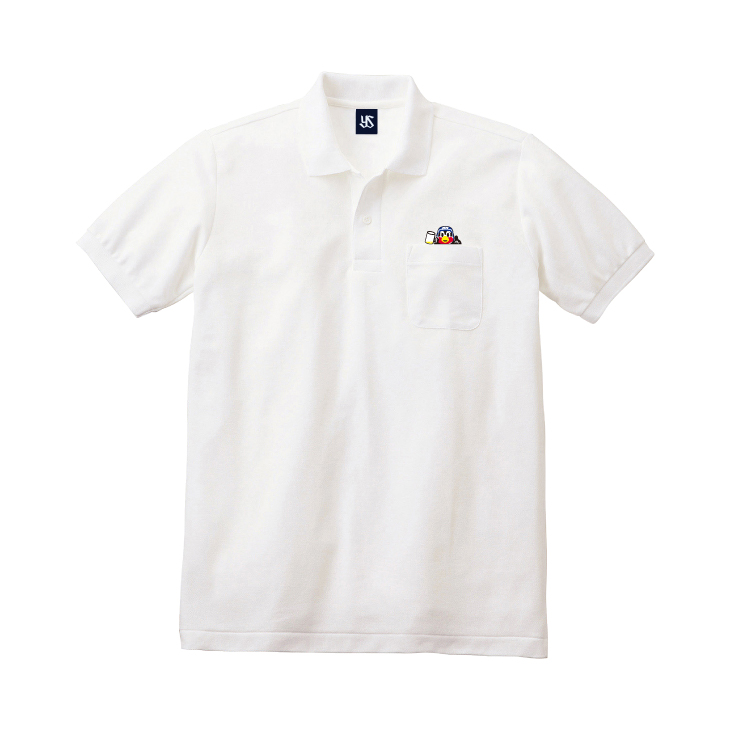 【2026年新商品】ポケット付き刺繍ポロシャツ（おかわり！/ホワイト）