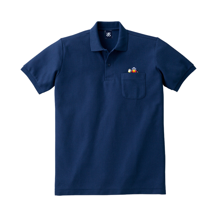 【2026年新商品】ポケット付き刺繍ポロシャツ（おかわり！/ネイビー）