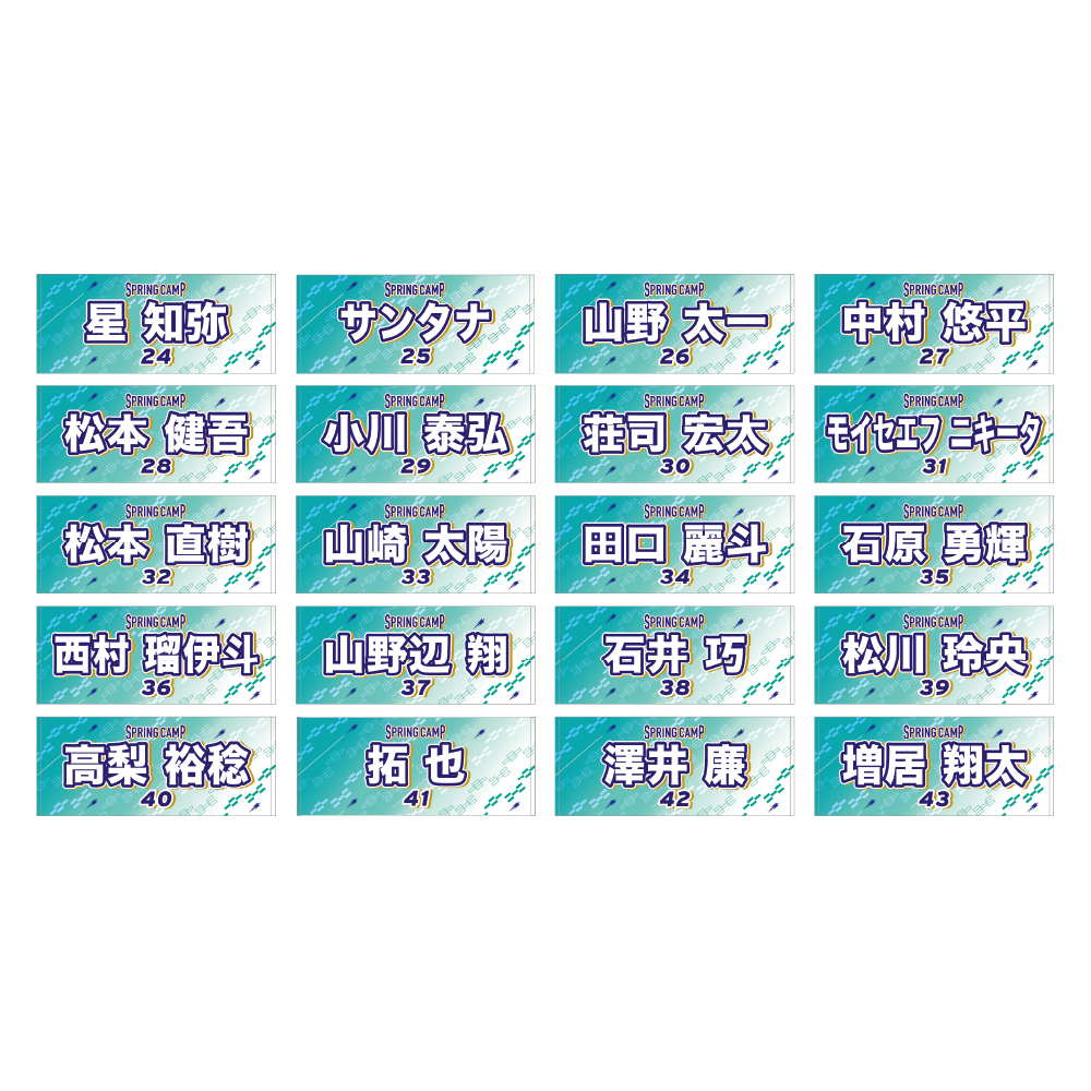 【2026年SPRING CAMP】2026 SPRING CAMP 選手フェイスタオル（受注用）