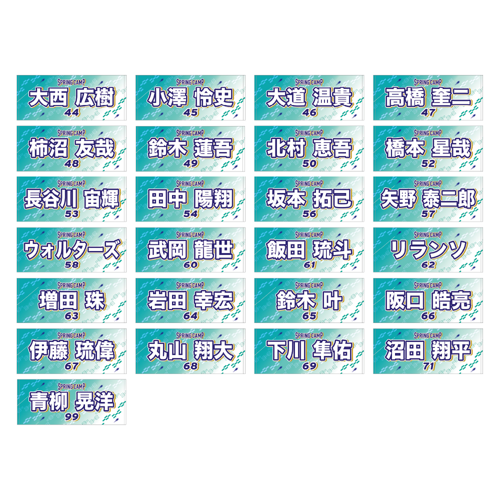【2026年SPRING CAMP】2026 SPRING CAMP 選手フェイスタオル（受注用）