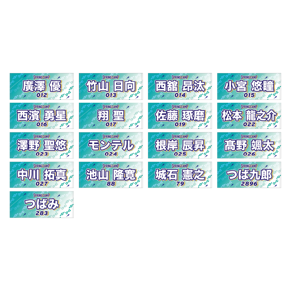 【2026年SPRING CAMP】2026 SPRING CAMP 選手フェイスタオル（受注用）