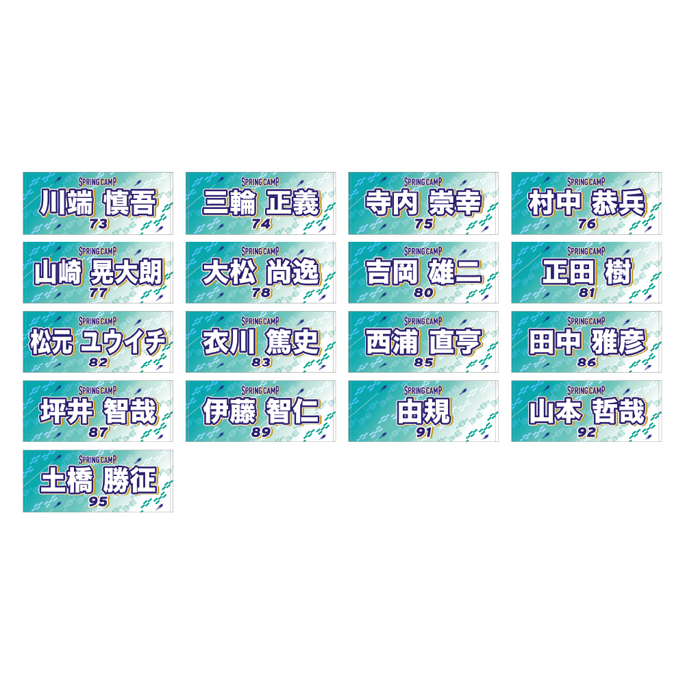【2026年SPRING CAMP】2026 SPRING CAMP 選手フェイスタオル（受注用）