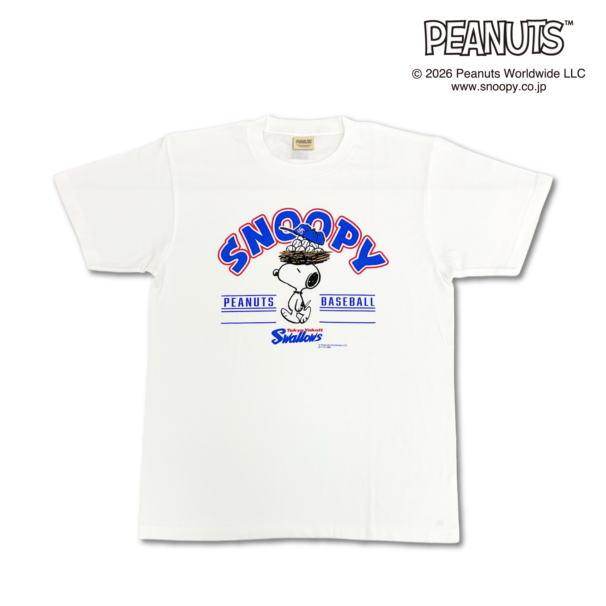 SNOOPY×ヤクルトスワローズ　Tシャツ(ホワイト)2026