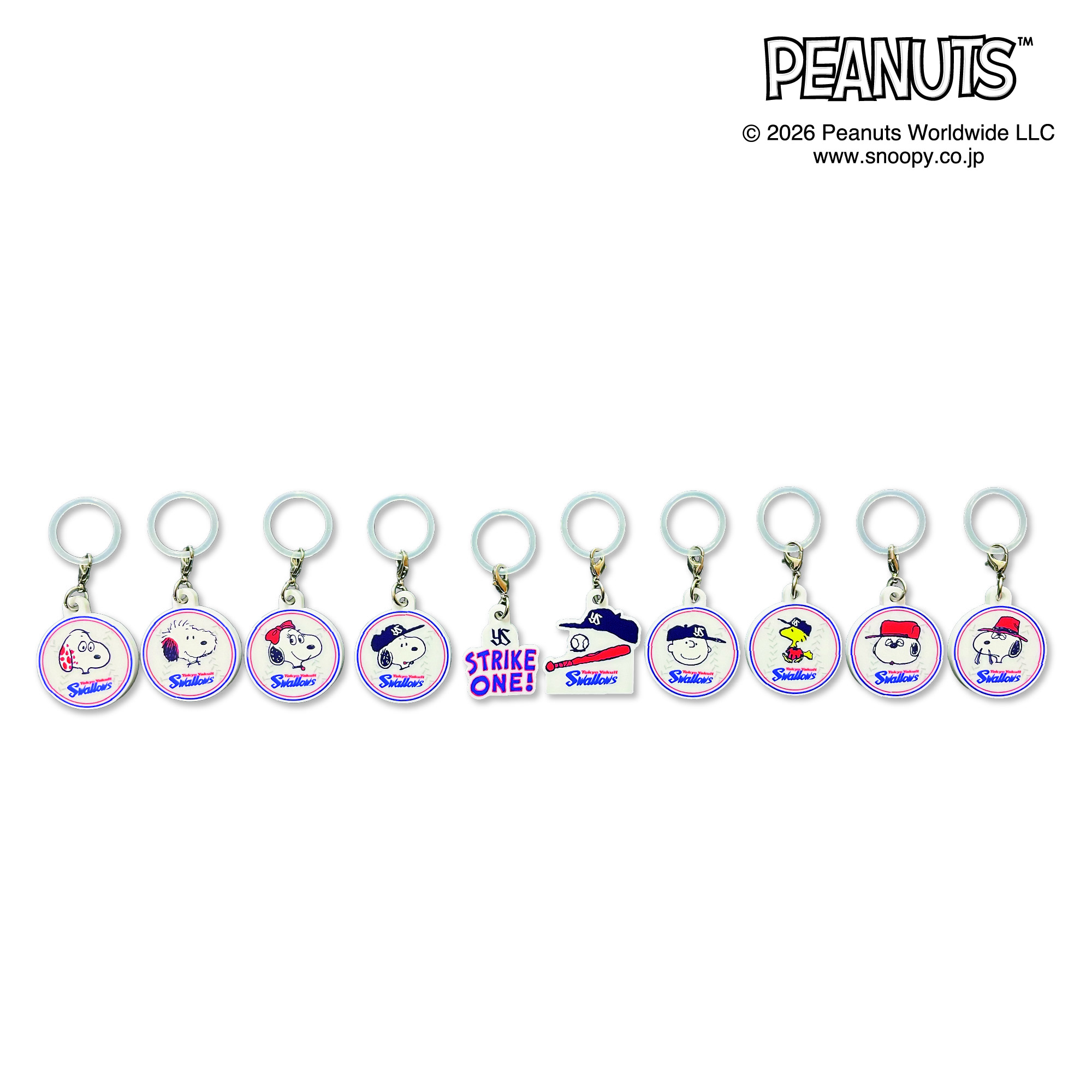 SNOOPY×ヤクルトスワローズ　シークレットファスナーチャーム(全10種)2026