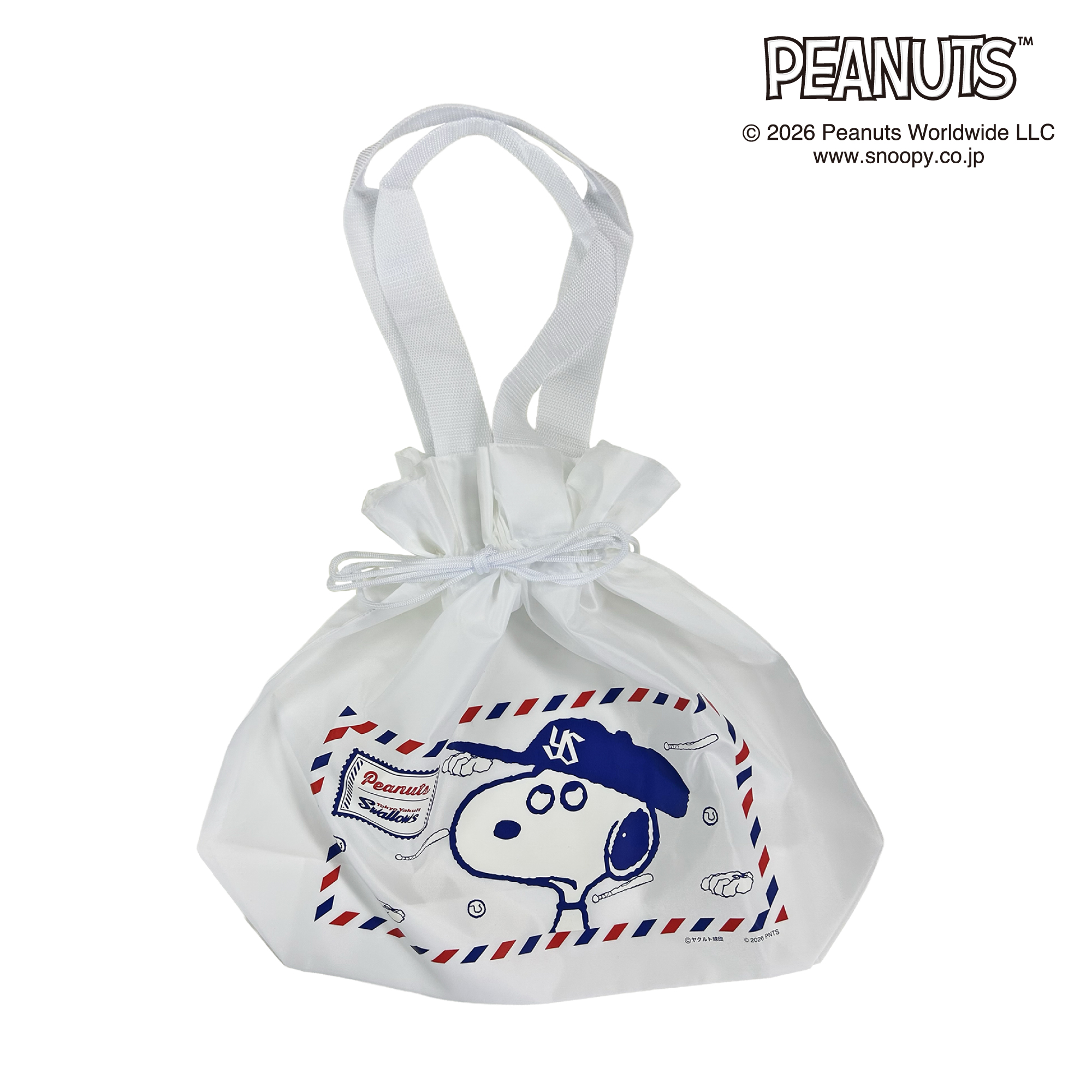 SNOOPY×ヤクルトスワローズ　絞り巾着トートバッグ2026