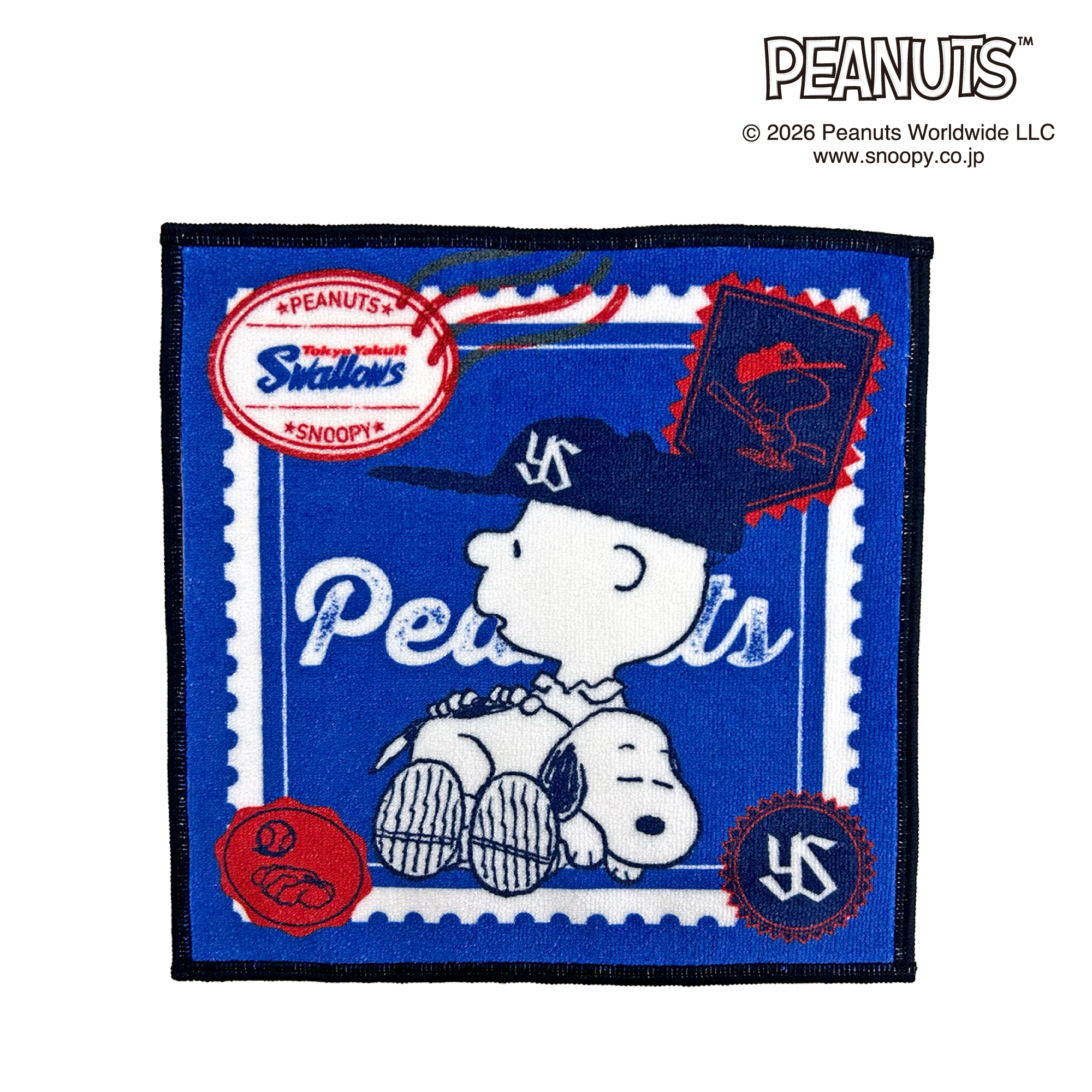 SNOOPY×ヤクルトスワローズ　ハンカチタオル2026