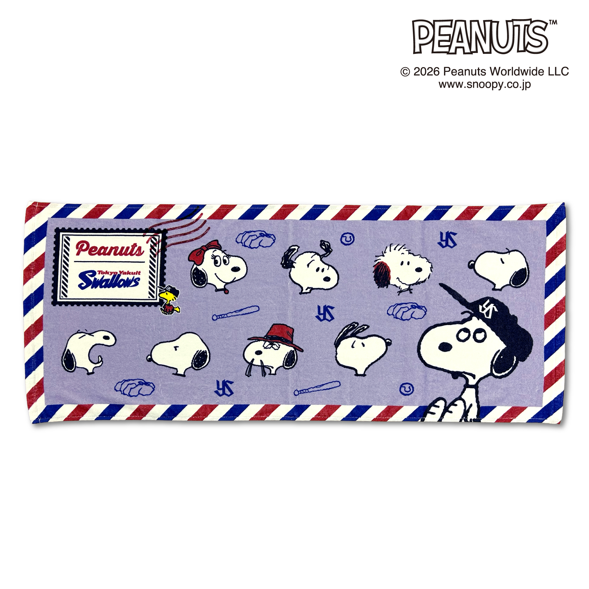 SNOOPY×ヤクルトスワローズ　フェイスタオル2026