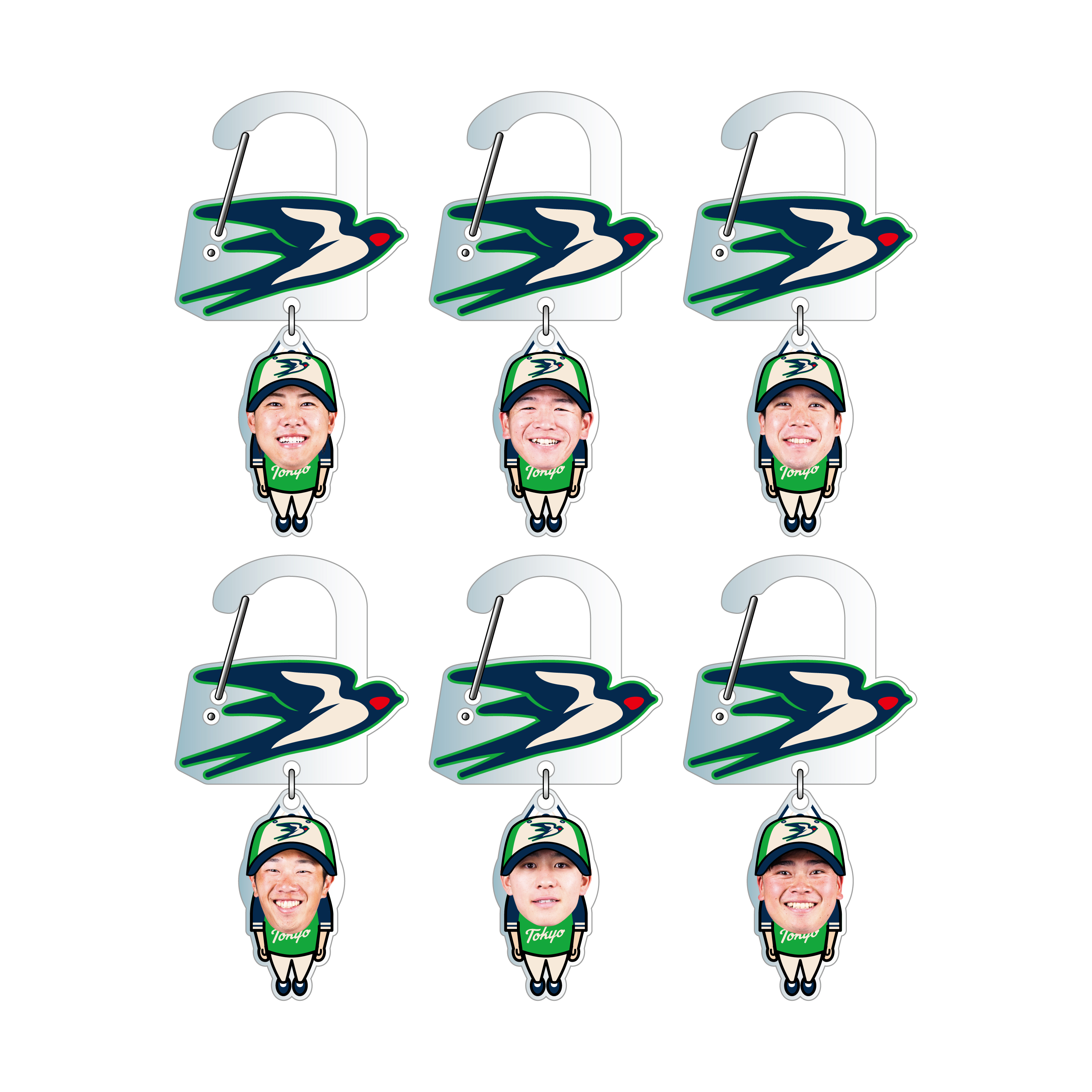 【2026年燕プロジェクト】燕パワーアクリルカラビナキーホルダー