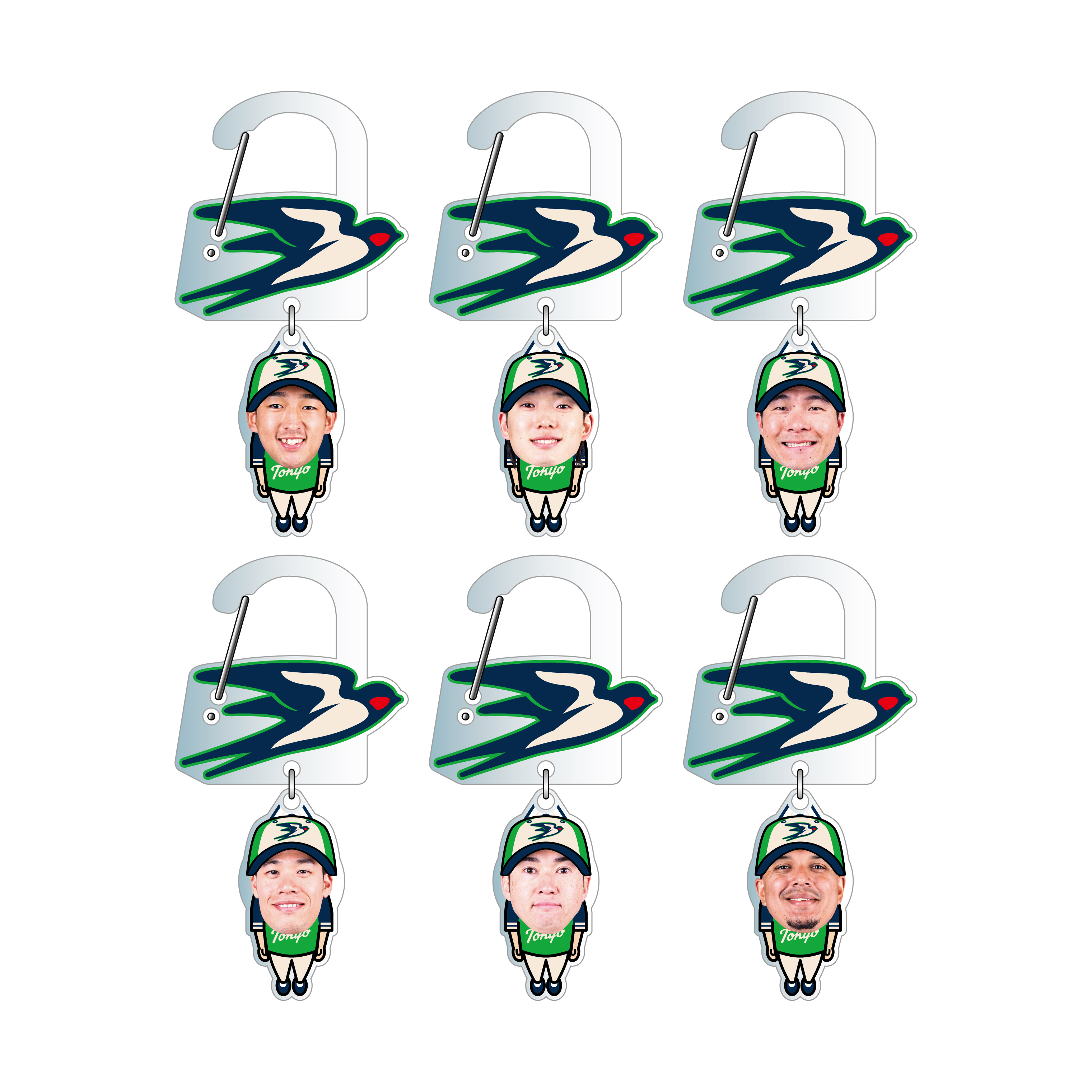 【2026年燕プロジェクト】燕パワーアクリルカラビナキーホルダー