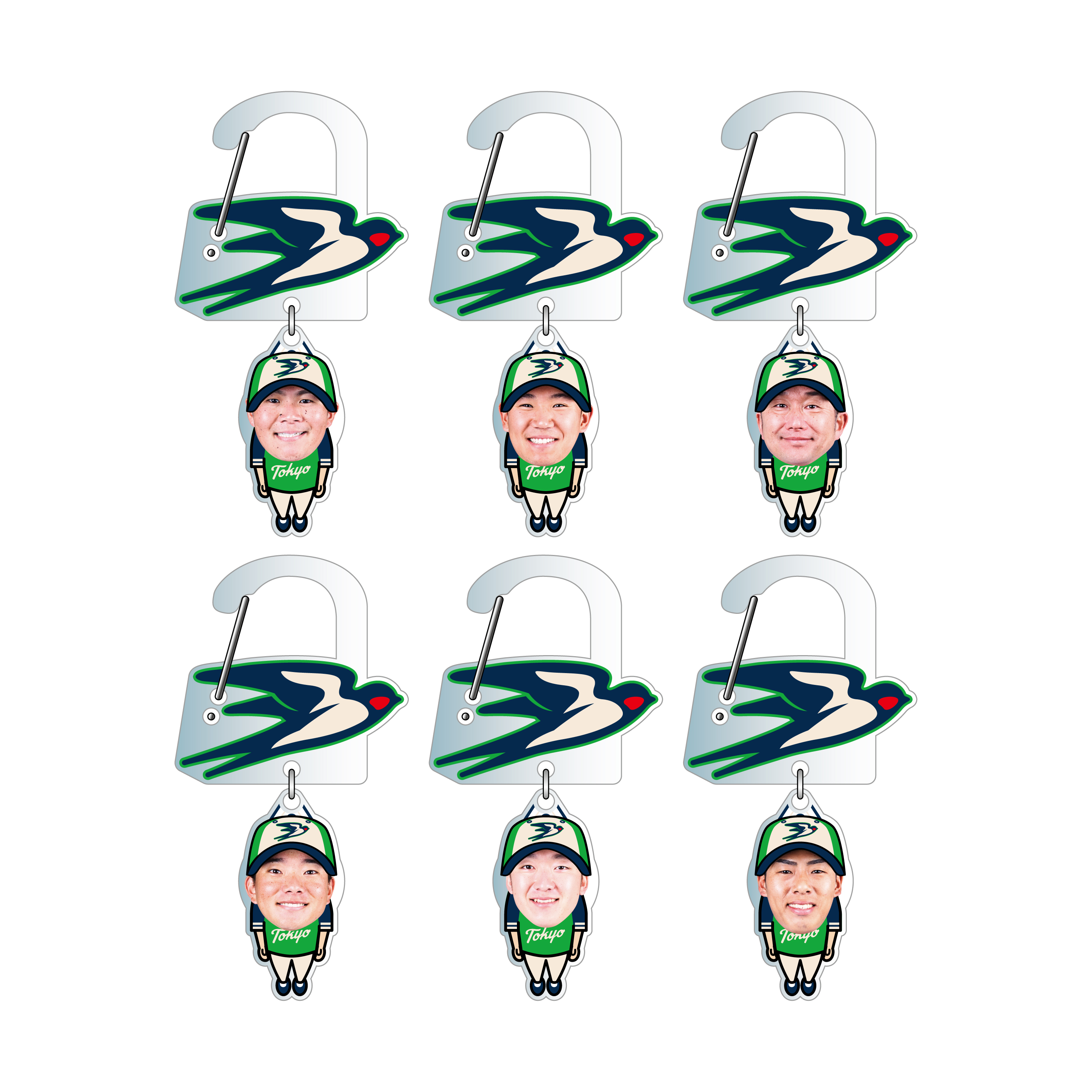 【2026年燕プロジェクト】燕パワーアクリルカラビナキーホルダー