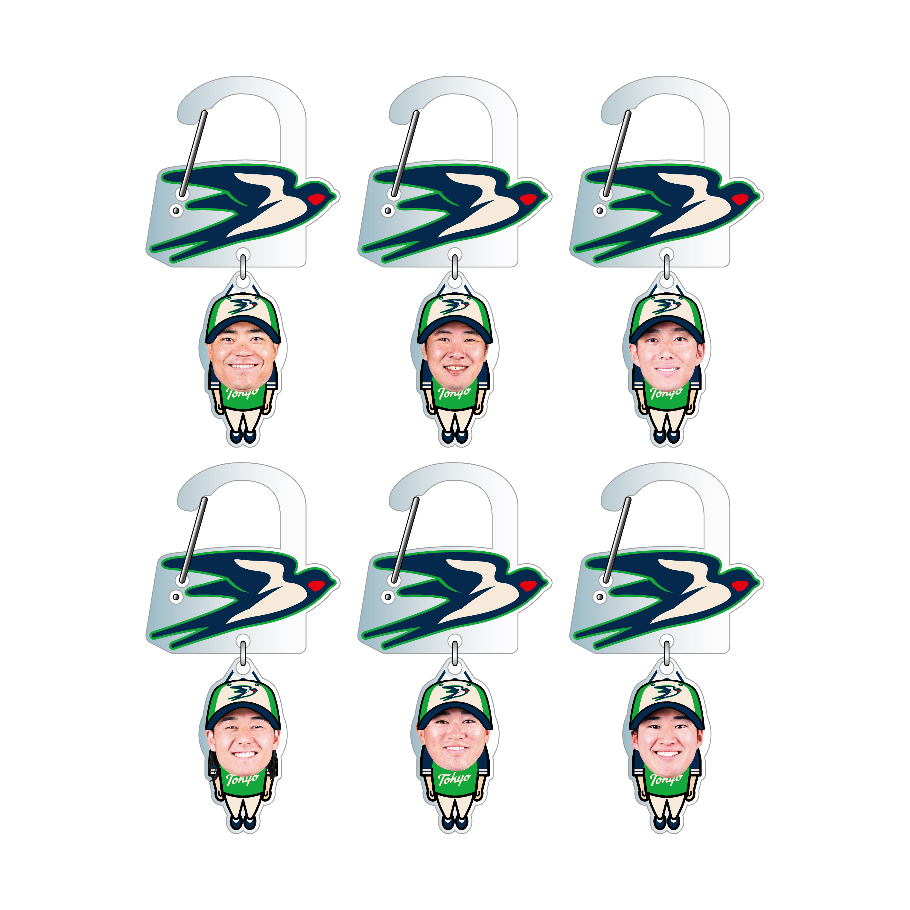 【2026年燕プロジェクト】燕パワーアクリルカラビナキーホルダー