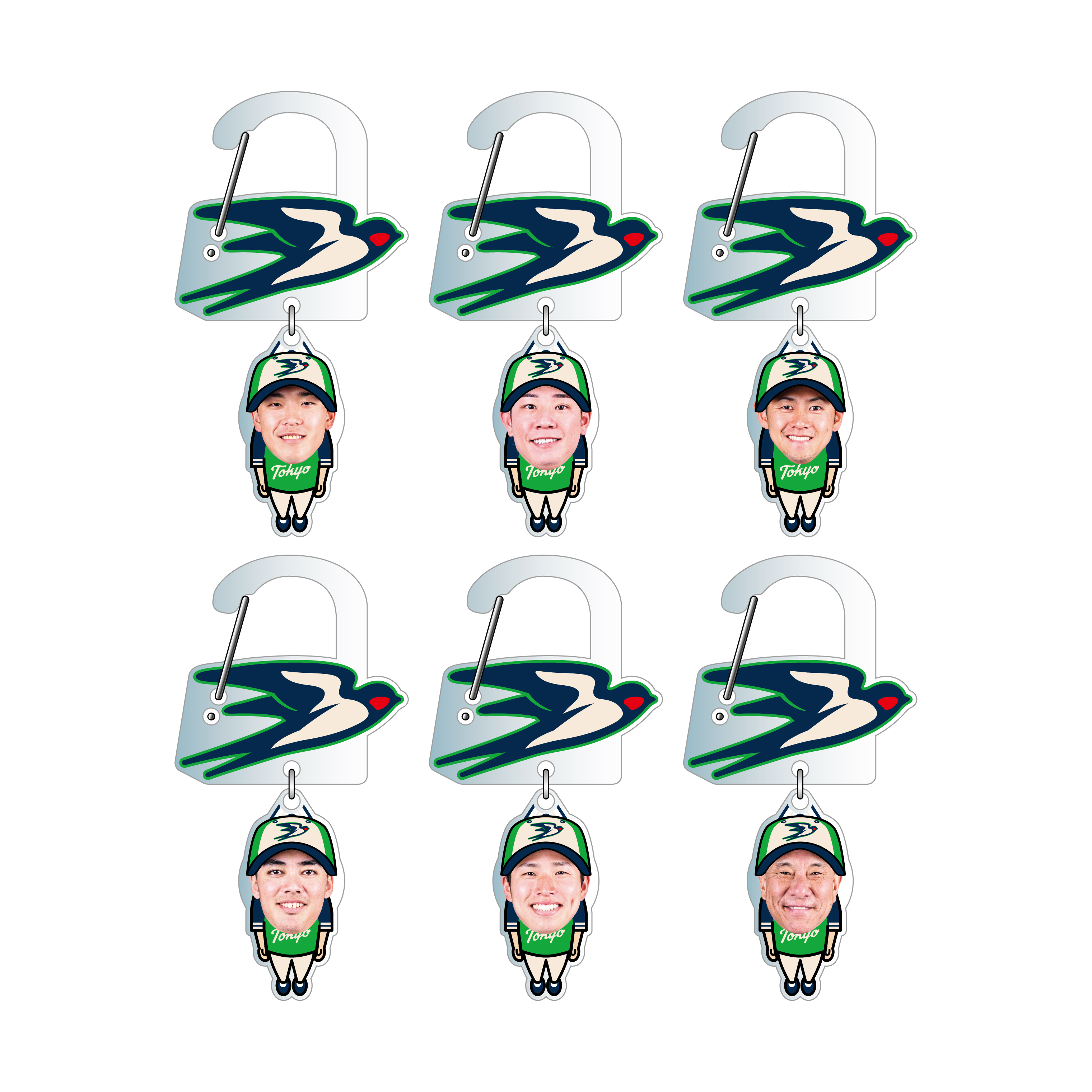 【2026年燕プロジェクト】燕パワーアクリルカラビナキーホルダー